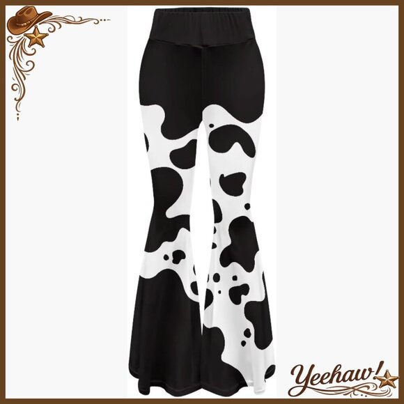 Pants - Flare Leggings High Waist Yoga Pants Polyester Spandex Plus Size Workout